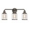 Designers Fountain Anson 24in 3-Light Satin Copper Bronze Industrial Indoor Wall Sconce with Clear Glass Shades 91303-SCB - alternate 1